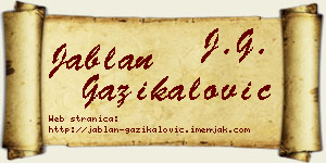 Jablan Gazikalović vizit kartica